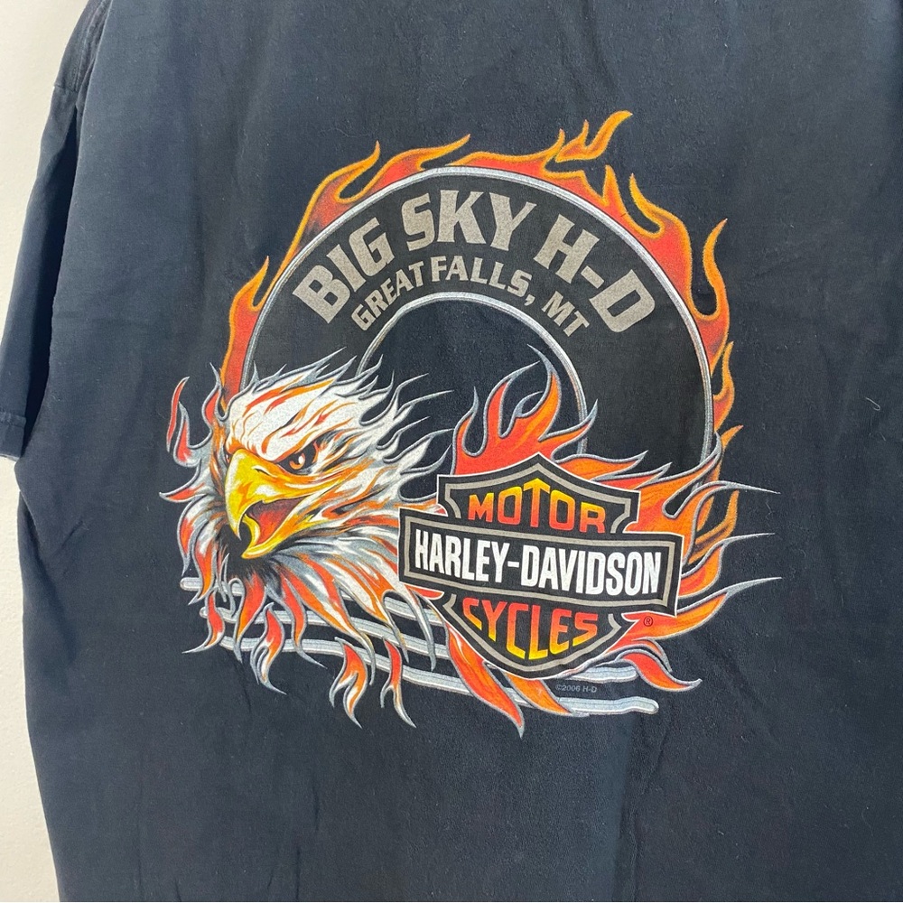 Vintage Harley Davidson T Shirt L Great Falls Montana
